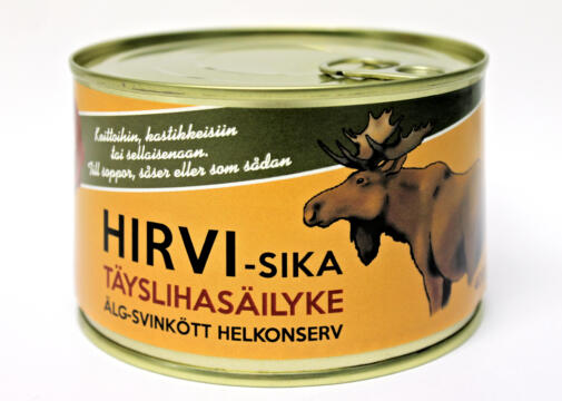 Hirvi-sika täyslihasäilyke 400 g – Rantalan Liha, Kauhajoki